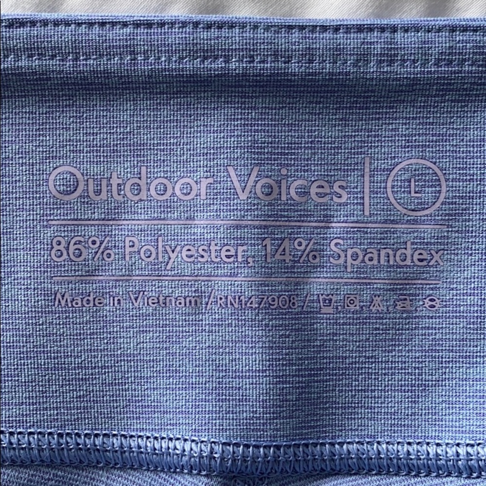 NWT Outdoor Voices 3/4 Warmup Legging Lilac - Picture 5 of 6